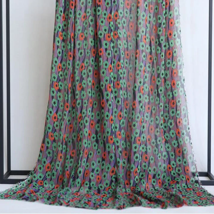 

Spring and summer fashion thin transparent thin small flower printed 30D crepe chiffon fabric