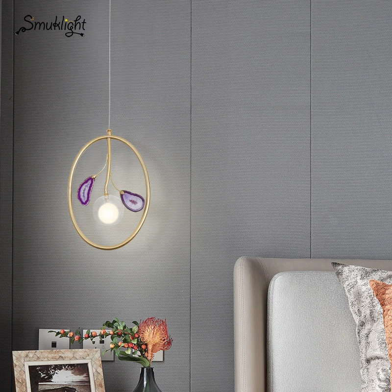 Креативный стиль Агат подвесной светильник для гостиной спальни дизайн простой