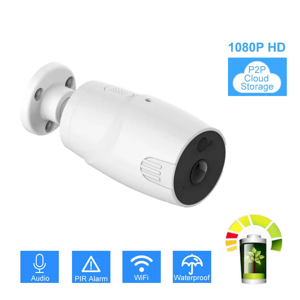 Rechargeable Battery IP Camera Wifi 1080P HD Outdoor Indoor Wireless