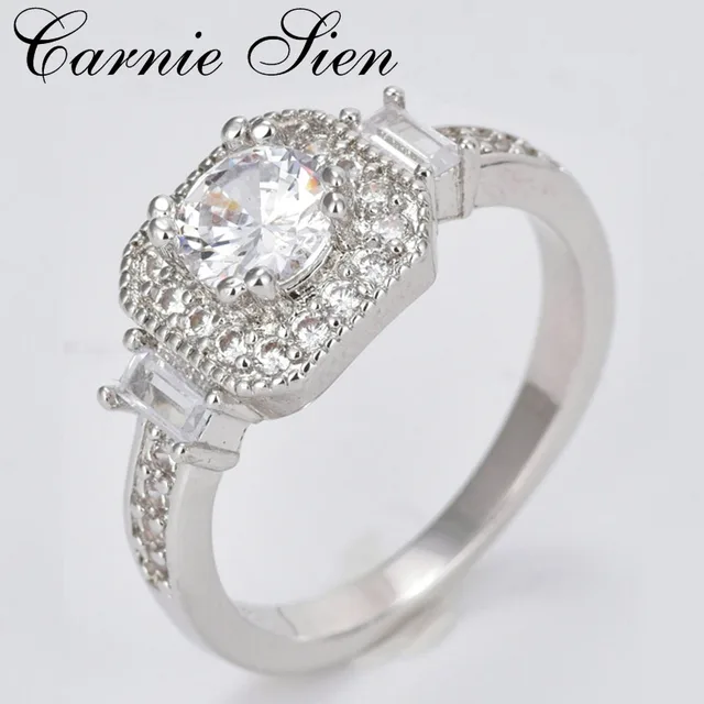 Carnie Jewelry Wedding Ring For Women Anillos De Acero Inoxidable Carnie Jewelry Wedding Ring For Women Anillos De Acero Inoxidable Para Las Silver Color