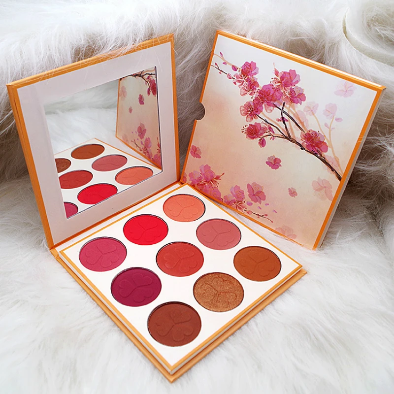 

Waterproof No Label Makeup Blush Paltte 9 Colors Face Powder Blush Contour Face Blusher Eyeshadow Palette Mixed Makeup Palettes