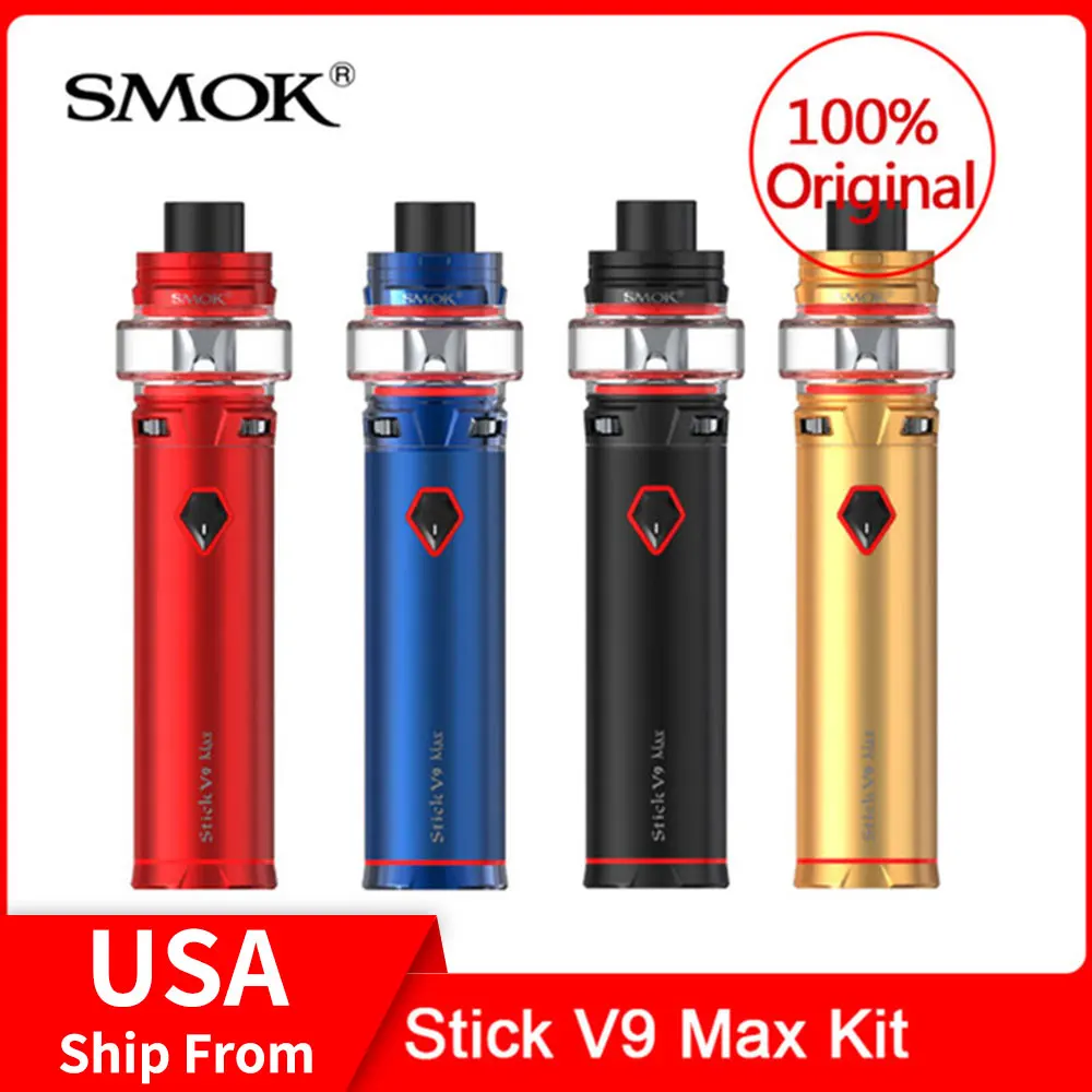 

Original SMOK Stick V9 Max Kit with 4000mAh Battery+Tank 8.5ml+ Coils Electronic Cigarette stick v9 max VS stick prince vape pen