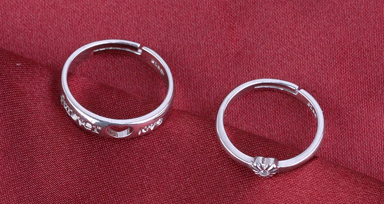 Love u - Forever New CZ Wedding Rings For Women Men Gold-color Couple Engagement Ring Jewelry For Lovers Free Shipping
