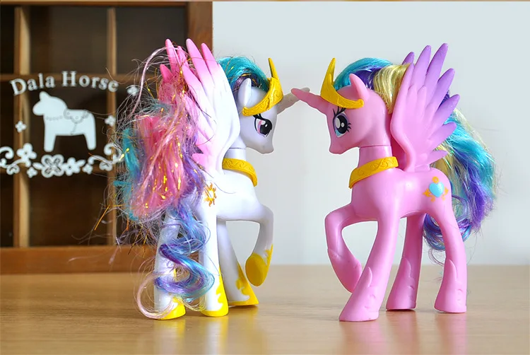 Horse Toys Twilight Sparkle Princess Celestia Rainbow Unicorn Pinkie Pie Princess Luna Model Figure Toys Doll For Kids Gift