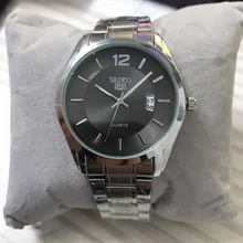 Модные мужские кварцевые наручные часы в классическом стиле из нержавеющей стали роскошные часы