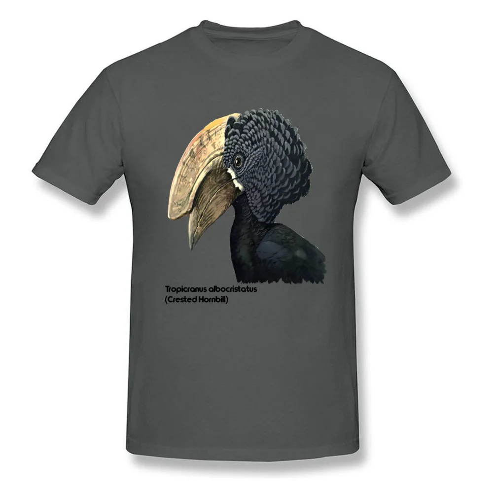 Normal Normal Male Tshirts Rife Mother Day Short Sleeve Round Neck Cotton Fabric Tops Shirt Custom Tops Shirt Free Shipping Crested Hornbill Bird Handsome Bill and Feathers carbon