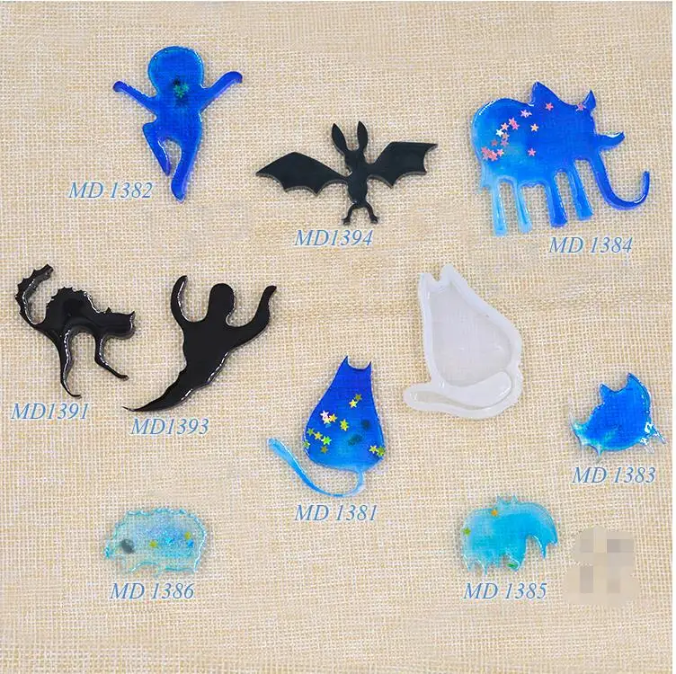 

cattle ghost mould Campanula Pendant Necklace Jewelry Mould Hair Accessories Resin Craft Tool resin molds for jewelry