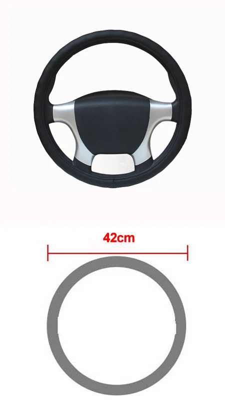 Чехол на руль багажника автомобиля для 36 38 40 42 45 47 50 см Авто оплетка на руль Volant Funda Volante чехол на руль - Название цвета: 42CM