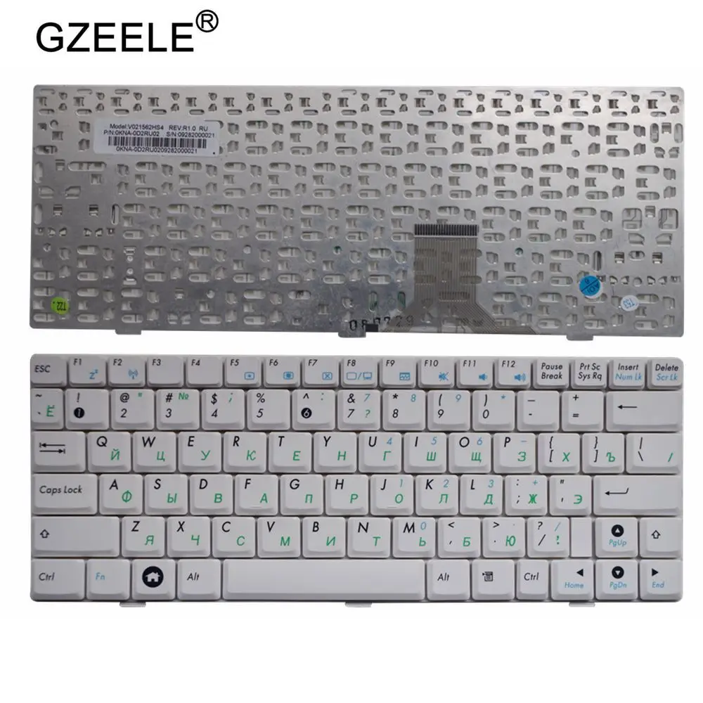 Русская клавиатура для ASUS Eee PC EPC 1000H 1000HD 1000HE 1000HA белая с рамкой и раскладкой