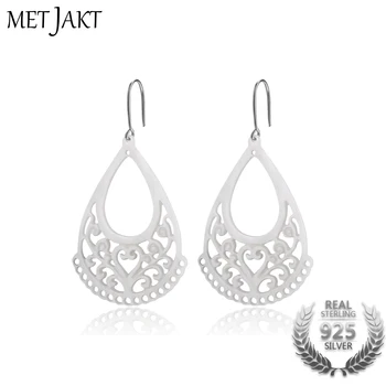 

MetJakt 925 Sterling Silver Three Colors Ear Hook with Natural Shells Pendant Drop Earrings for Women Luxury Jewelry