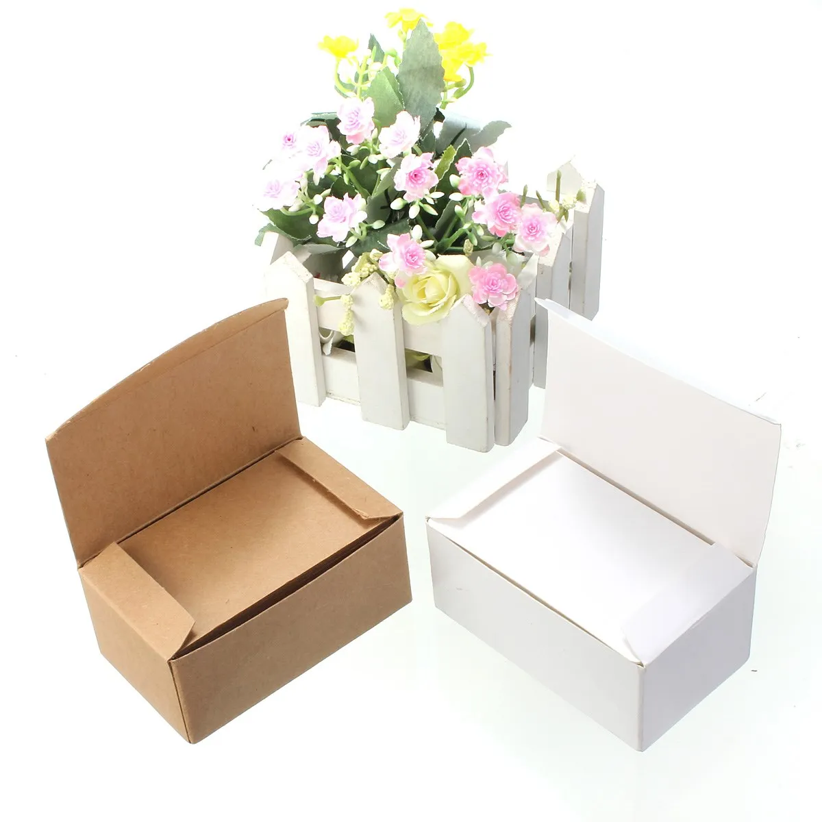 

100 pcs/lot Kraft Paper Card Message Memo Wedding Party Gift Thank You Cards Label Bookmarks Papel Kraft Blanco Brown White