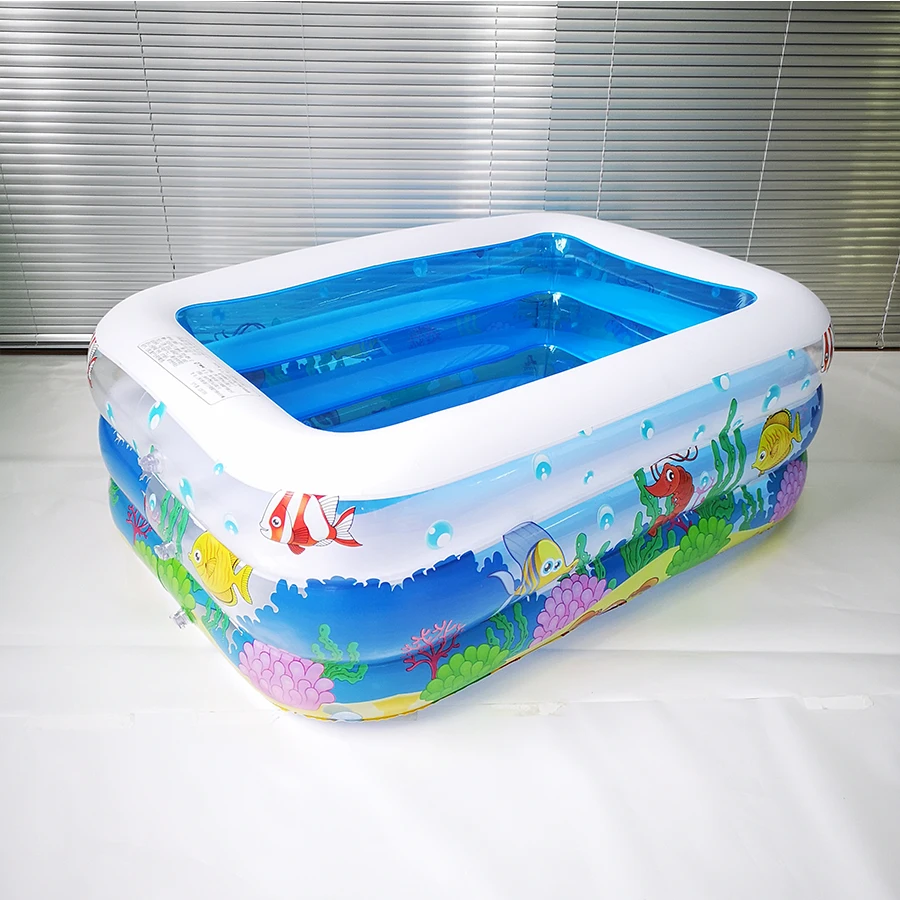 Plástica da Piscina das Crianças da Parte Inflável da Isolação da Banheira da Piscina do Jogo das Crianças Piscina Inflável Retangular Inferior 19 crianças da parte inferior inflável da isolação