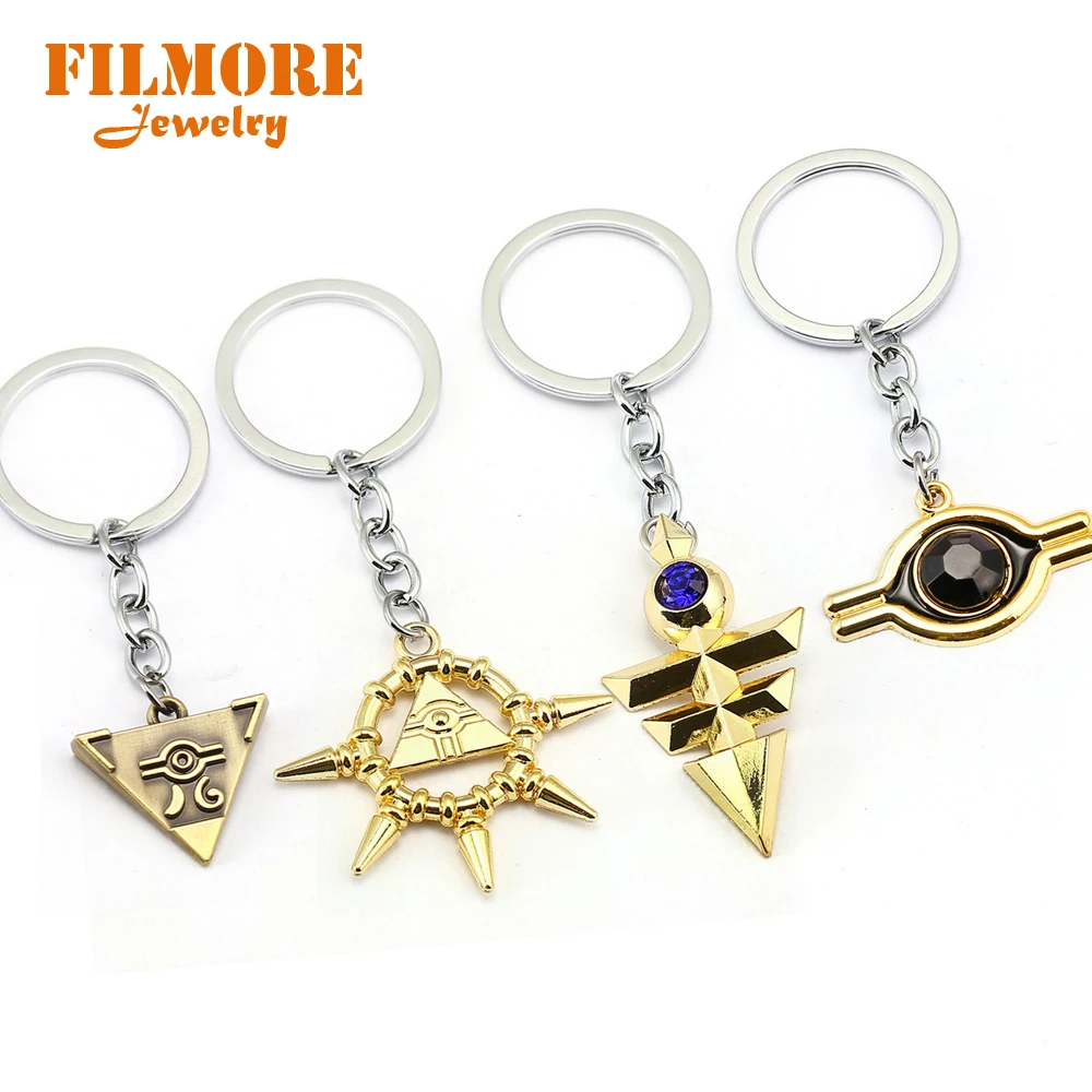 

Filmore Game Jewelry 4 Style Duel Monsters Keychain Anime Key Chain Fashion Evil Eye Key Ring Holder Pendant Chaveiro Jewelry