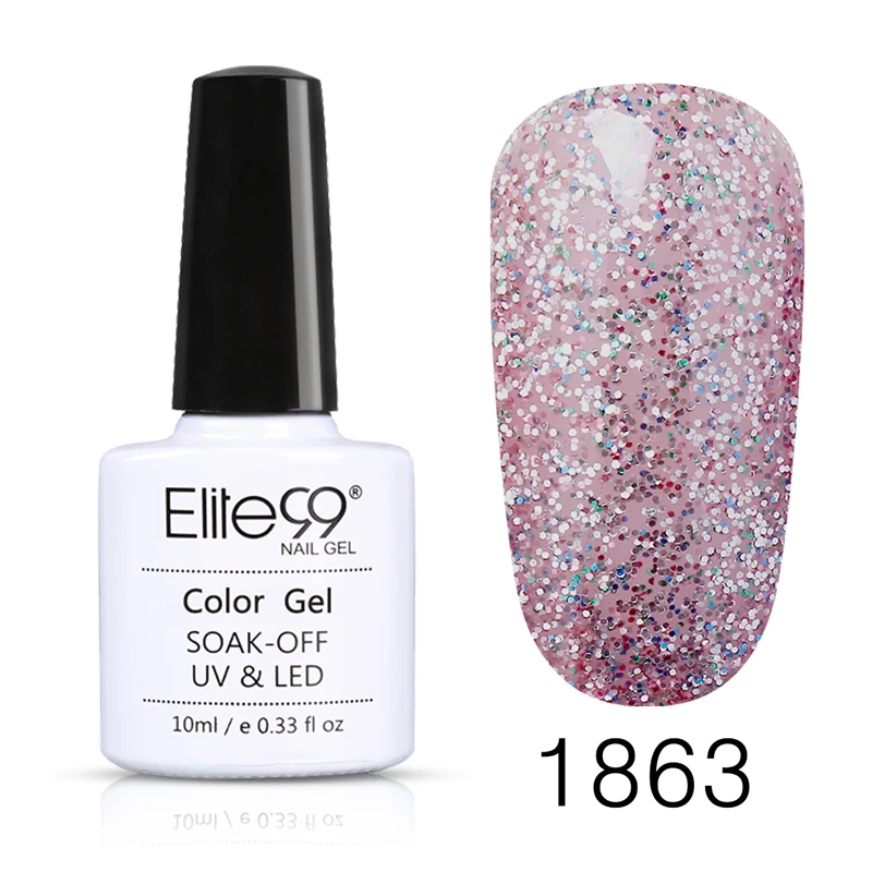 Elite99, 10 мл, чистый цвет, Гель-лак, 58 цветов, замачивается, УФ светодиодный Гель-лак для ногтей, грунтовка, маникюр, длинный прочный верх, Базовое покрытие - Цвет: G1863