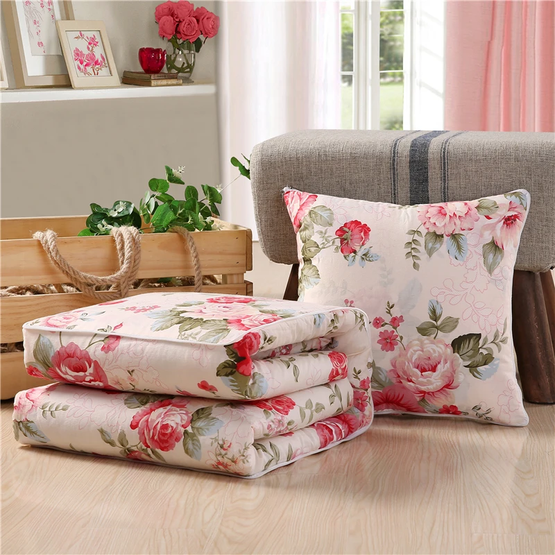 Creative Design Cushion Blanket Cotton Throw Pillow & Blanket 2 in 1