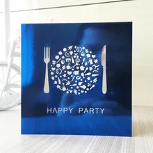 50psc/много Shimmer Бумага нежный резные Пользовательские Званый ужин пригласительный билет для свадьбы/Бизнес/партии/День рождения ужин Invite