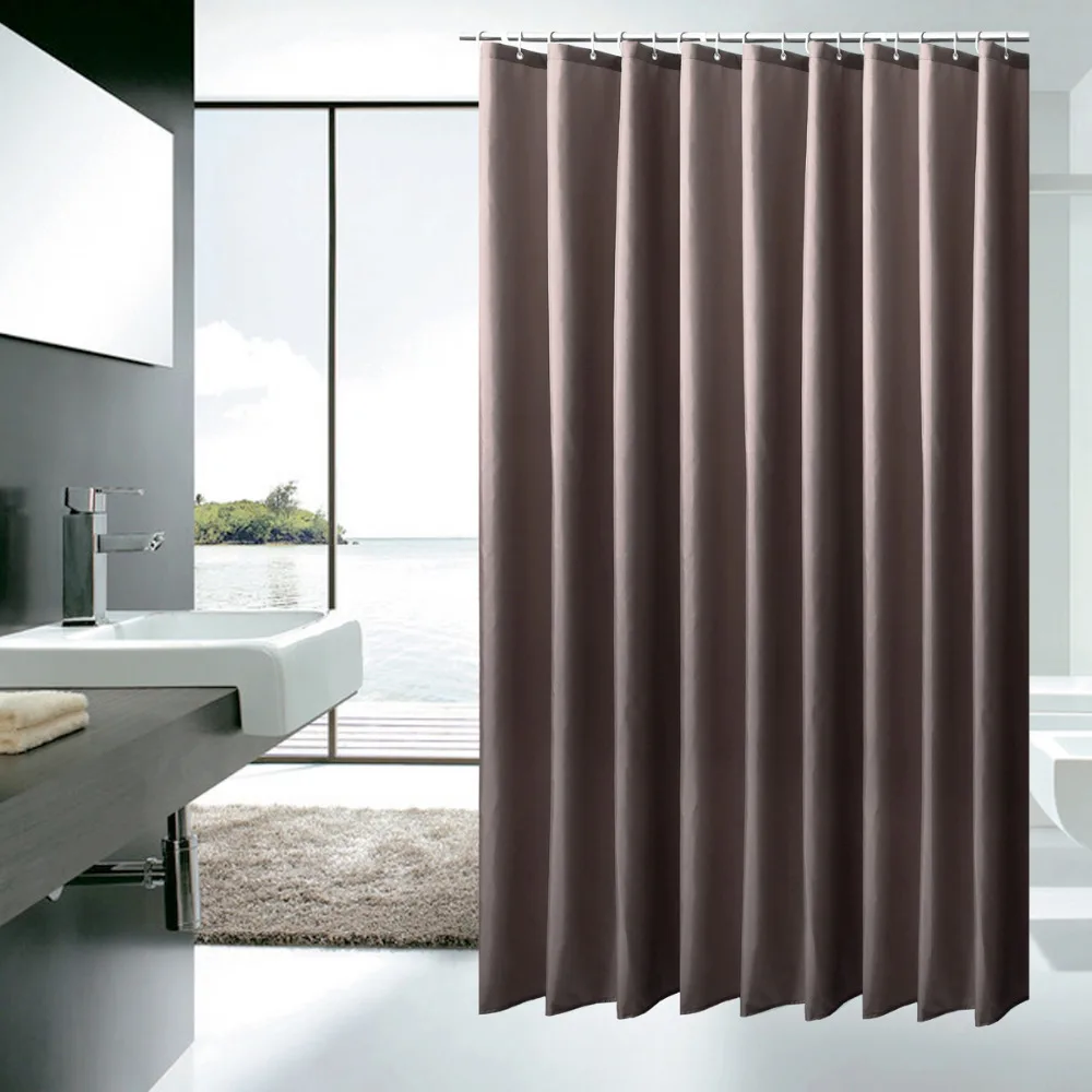 Heavy Weight Fabric Shower Curtain Mildew Resistant Water