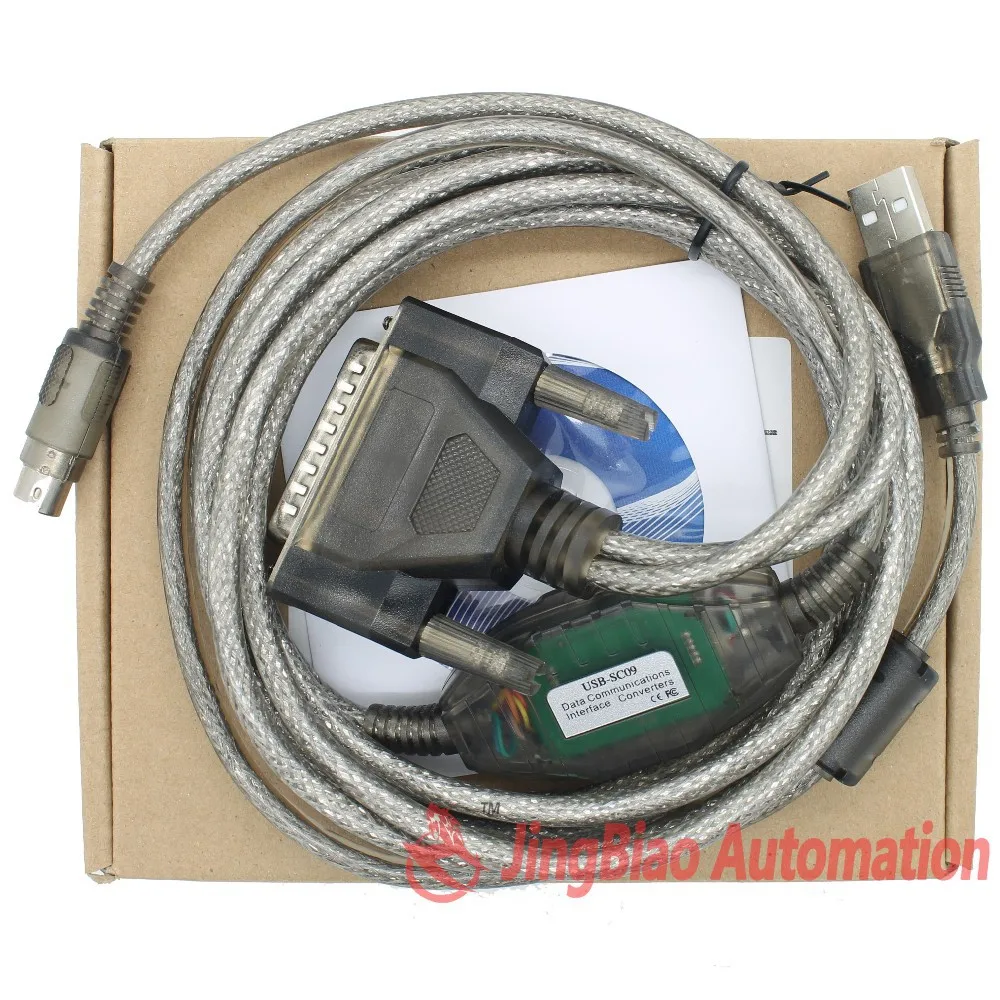 

USB-SC09 Programming Adapter Cable for FX1N FX2N FX3U FX3G and A Series PLC Support Win7 SC-09 USB FX-WIN3.0