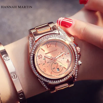 

Hannah Martin Quartz-watch Women watches Luxury famous brand Watches women female Clock women Wrist Watches Relogio Femininos