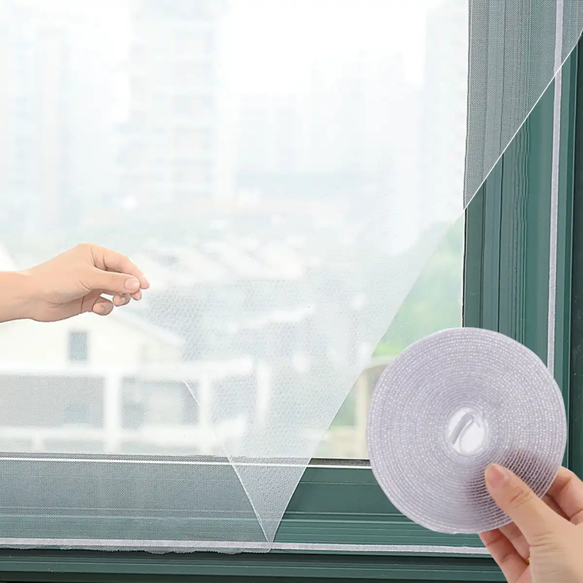 3 Pack Insect Screen Net Fly Window Screen Mesh Bug Bee Mosquito Protector with 3 Rolls Tapes Mosquito Nets for Window