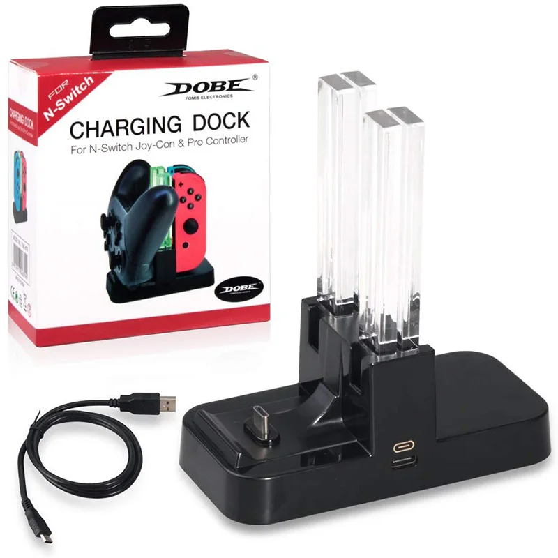 Светодиодсветодиодный зарядная док станция для контроллера Nintendo Joy con и