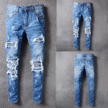 Italian Style Fashion New Men Jeans,High Quality Patchwork Casual Pants Slim Fit Brand Streetwear Stretch Biker Jeans Men Italian Style Fashion New Men Jeans,High Quality Patchwork Casual Pants Slim Fit Brand Streetwear Stretch Biker Jeans Men