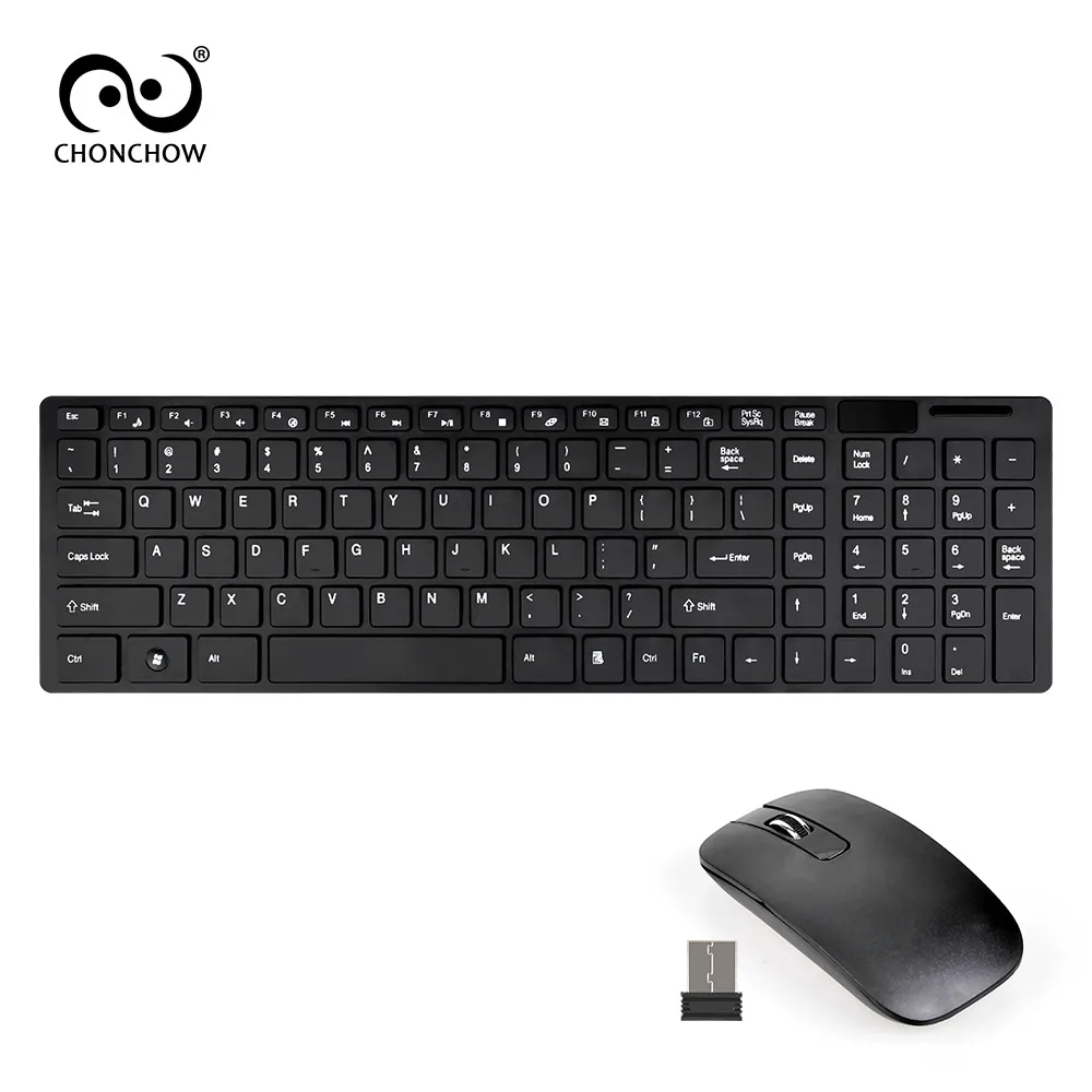 

Mice USB Receiver Combo Kit for MAC PC Computer with Mouse Ergonomic 2.4G Slim Optical Wireless Keyboard and Ultra-Thin Mouse
