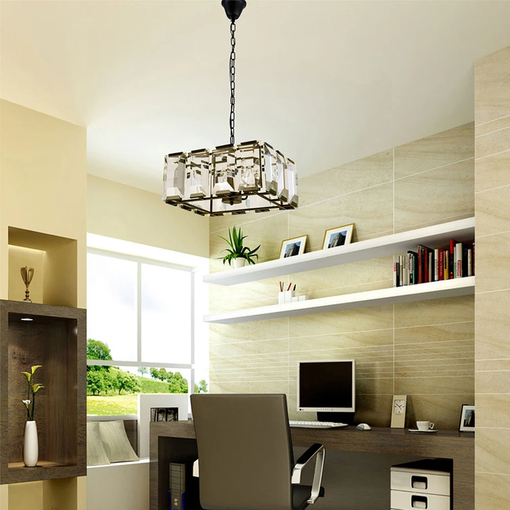 

YWXLight Nordic Modern Transparent Crystal Pendant Light E14 Creative LED Pendant Lamp for Bedroom Living Room Restaurant
