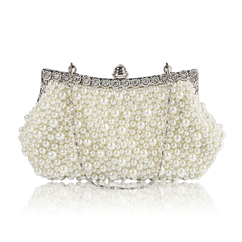 Classical Pearl Evening Bag Wedding Bridal Clutchesbridal clutchpearl