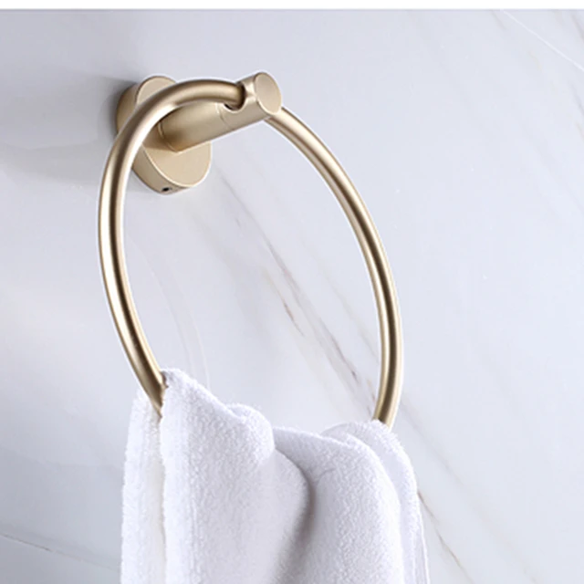 Towel Rack Bathroom Accessories In Brushed Gold Towel Ring SUS304