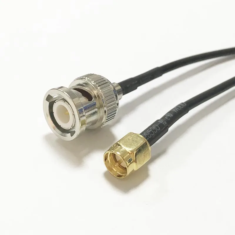 1 шт. BNC штекер SMA штекер разъем RG174 коаксиальный кабель косичка 20 см адаптер