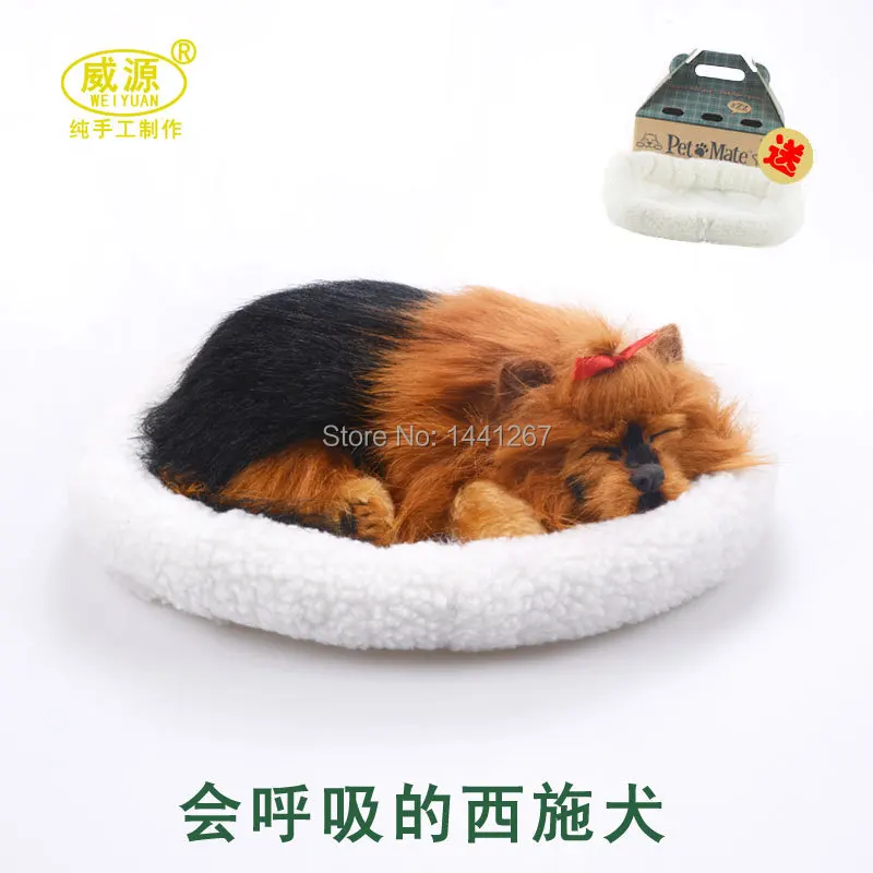 simulation animal pet dog children gift ornaments home accessories will breathe dog model toy