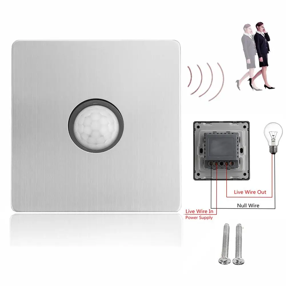 LED Dimmer Switch 220V 110V Dimming Panel Human Body Auto Sensing Light