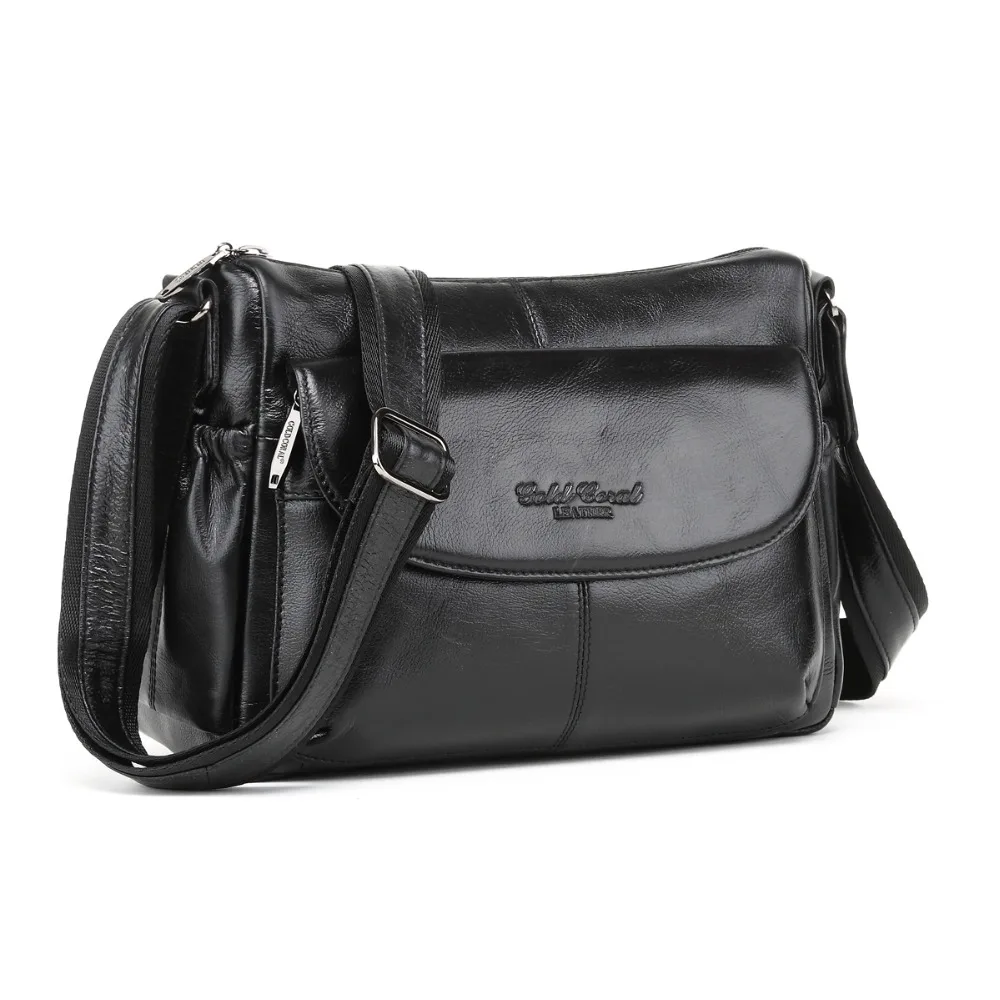 Сумка на плечо женская из натуральной кожи кораллового цвета 2018|messenger bags for