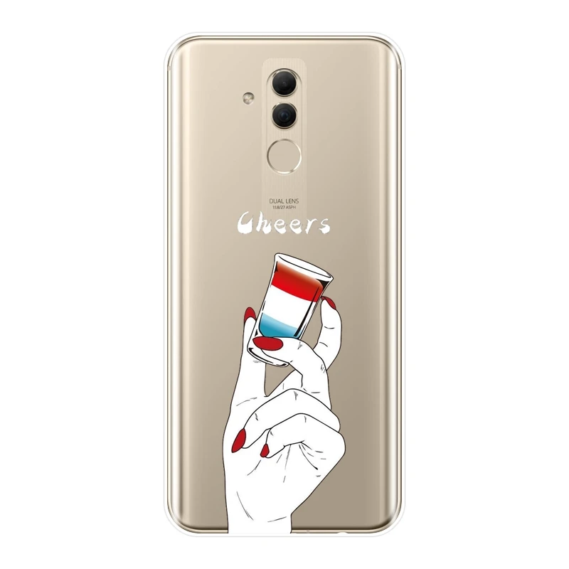 ТПУ задняя крышка для Huawei Mate 7 8 9 10 20 Lite силиконовый мягкий лучший друг милый чехол