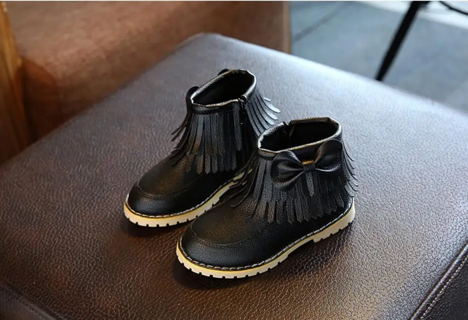 Children's leather snow boots-17