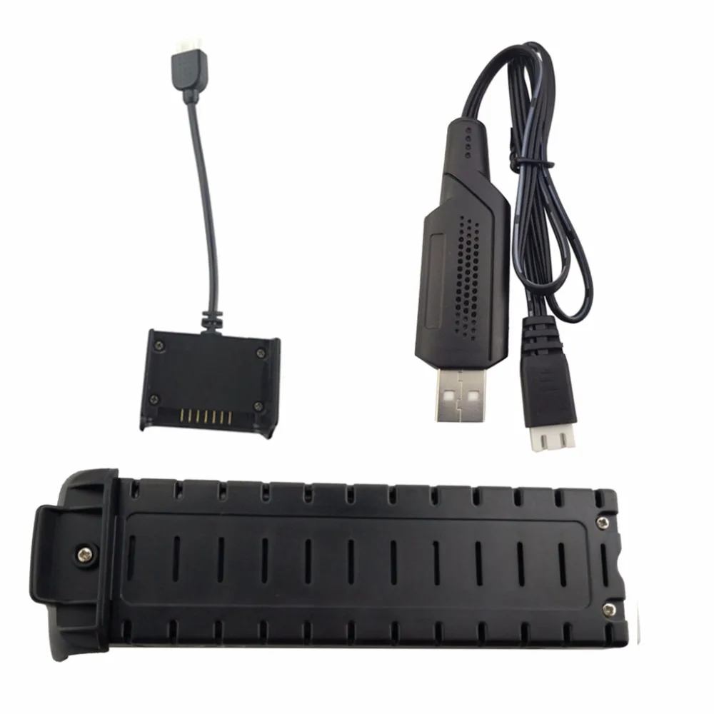 

7.4V 2800mah lithium battery with USB charging cable for HS700 aerial brushless four-axis aircraft black battery accessories