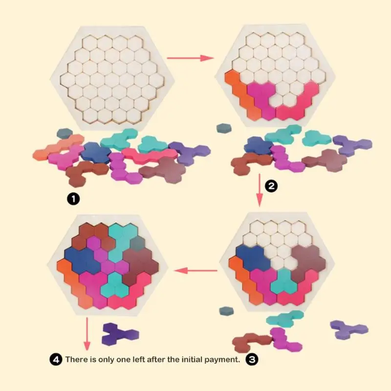 Веселые геометрические танграммы сотовые Логические Пазлы детские деревянные обучающие игры для мозга IQ Игрушки Детская настольная игрушка для обучения подарки
