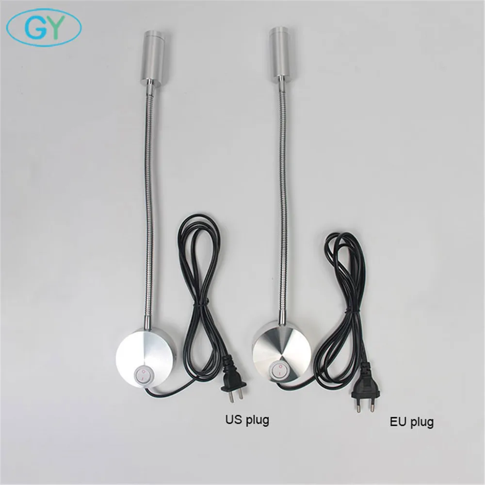 Светодиодные настенные лампы с гибким шлангом 110 В 220 3 Вт|led sconce|plug wall lampswall lamp |