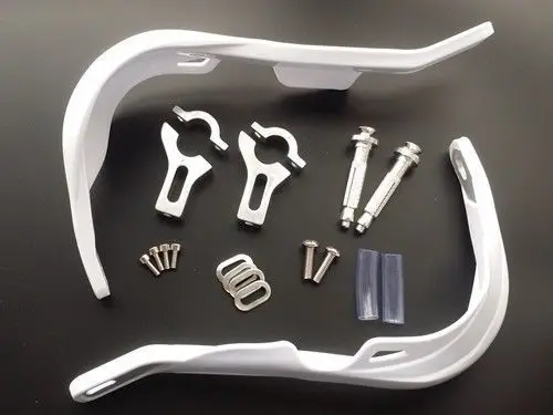 Белый 7/" Руль рук щитки для Honda Kawasaki Suzuki Yamaha KTM Байк