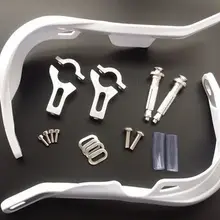 Белый 7/" Руль рук щитки для Honda Kawasaki Suzuki Yamaha KTM Байк