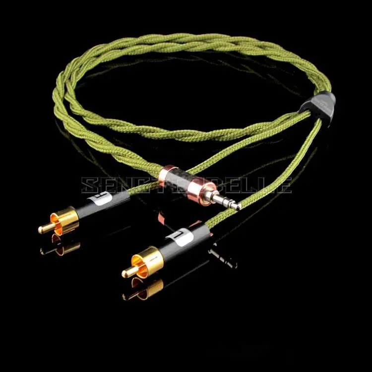 

Plated Sterling Silver 3.5mm RCA Gold Plated Lotus Plug Audio Cable Signal line