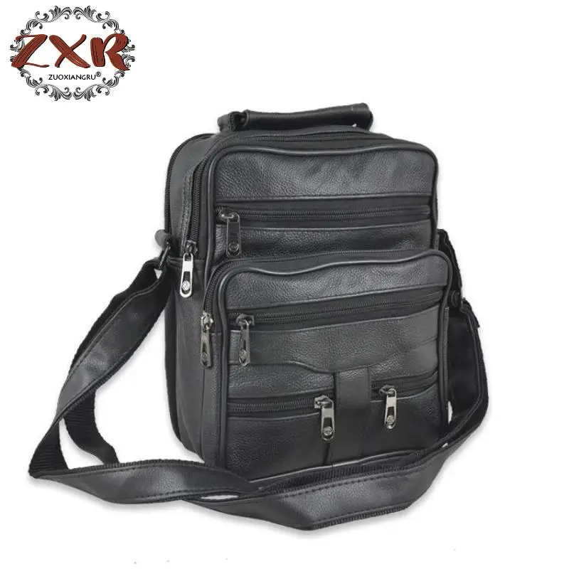 

Messenger Bags Men Casual PU Leather Shoulder Man Sheepskin Handbags Men Zipper Multi-functional Crossbody Bag