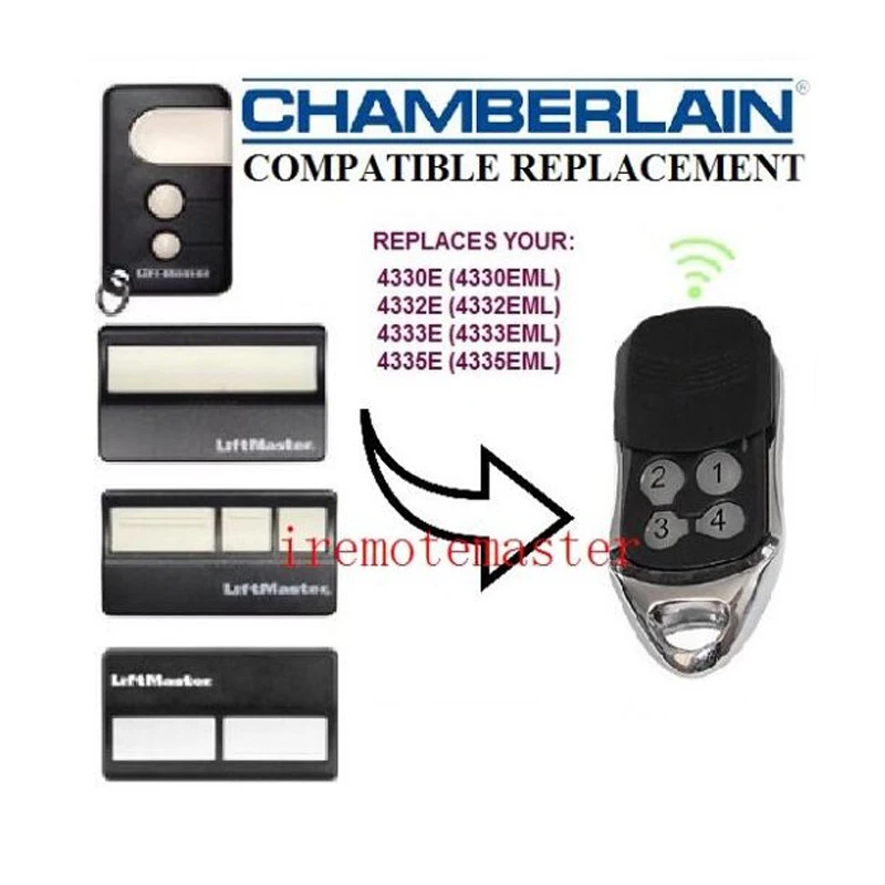 

5pcs Compatible Chamberlain 4335E 4330E 4332E replacement remote control free shipping 433.92MHZ