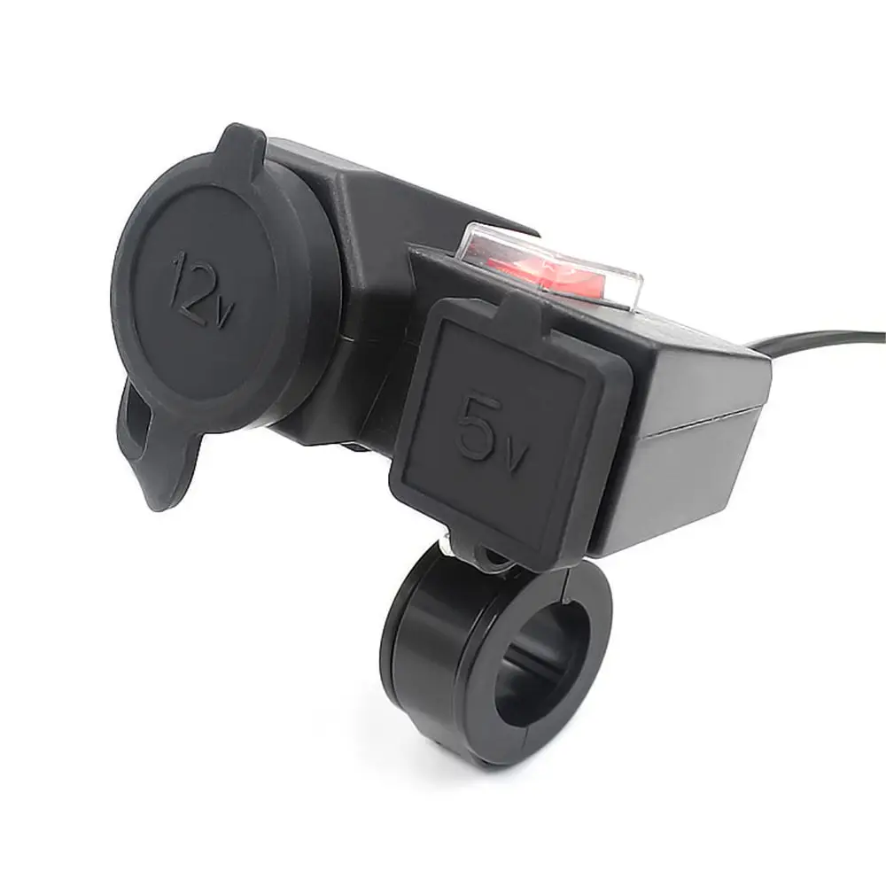 

Waterproof Dust-proof 5V Adaptateur DC 12-24V Motocycle Double USB Charger for Phone/GPS Power Supply Port Socket 2.1A