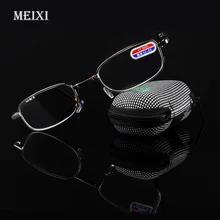 Складные прозрачные мужские и женские очки для чтения, чехол на молнии с зажимом для ремня, очки унисекс+ 1,0+ 1,5+ 2,0+ 2,5+ 3,0+ 3,5+ 4,0