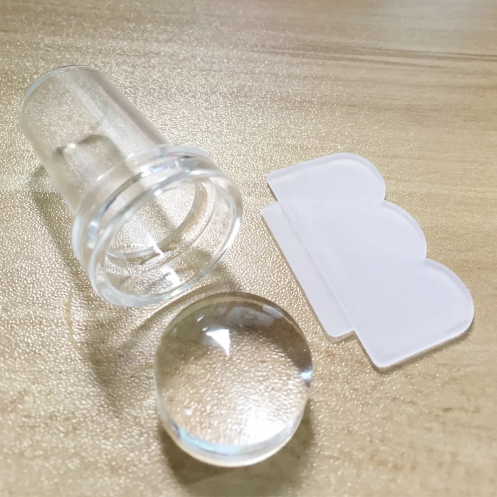 Набор пластин для штамповки ногтей из 2шт с изображением цветов Ловец снов+ 1 прозрачный силиконовый скребок для стемпера для ногтей для маникюра SA501