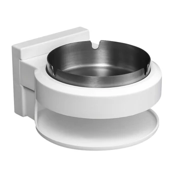 

New Creative Bin Wall Mounted Abs Car Ashtray Living Room Office Bathroom Desk Ashtrays Ash Storage Tray Box Ash Organizer