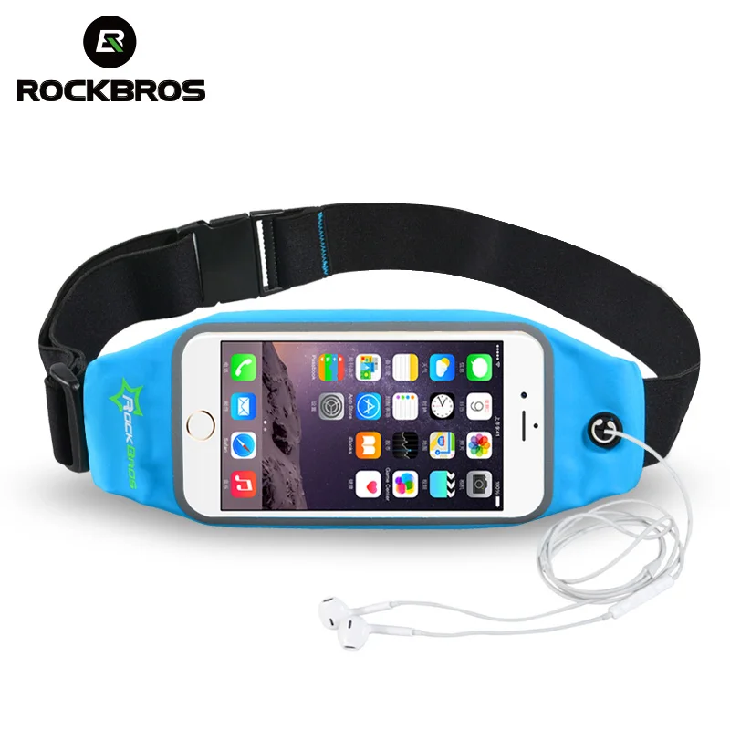 ROCKBROS сенсорный экран водонепроницаемые спортивные велосипедные поясные сумки