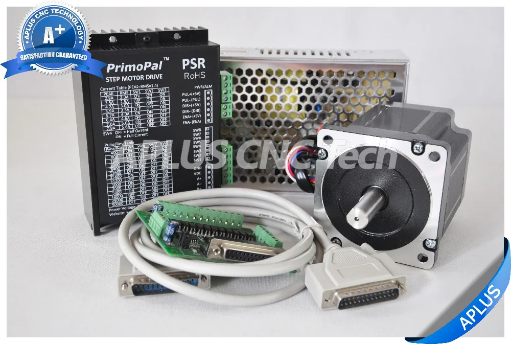 

1-Axis NEMA 34 Stepper Motor 920oz-in & Driver PSR8078 & 48V Power Supply Kit